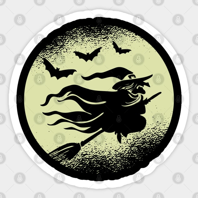 Witch silhouette Sticker by madeinchorley